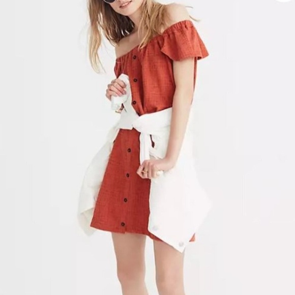 Madewell Dresses & Skirts - Madewell Texture & Thread Off-the-Shoulder Dress - Small